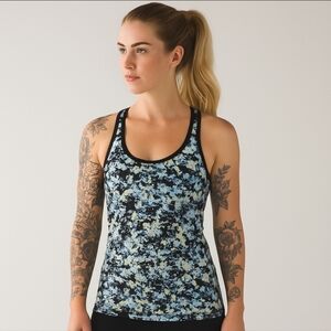 Lululemon Cool Racerback Crosscourt Petal Black Clarity Yellow 4